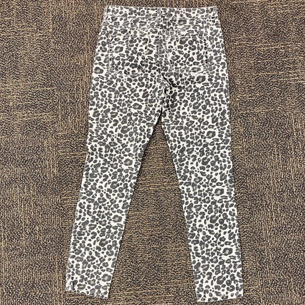 ANN Taylor Loft Modern Skinny Black‎ and Tan leopard print jeans - Picture 7 of 8